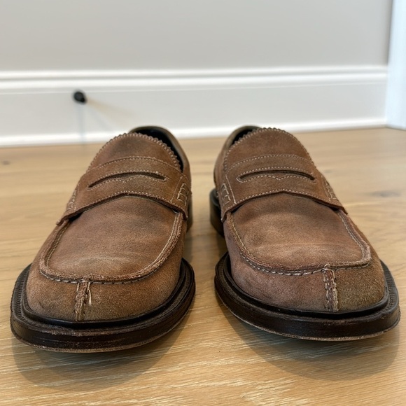 Canali Men’s Suede Penny Loafers Size 43 Italy Business Career Preppy Leather main image 11
